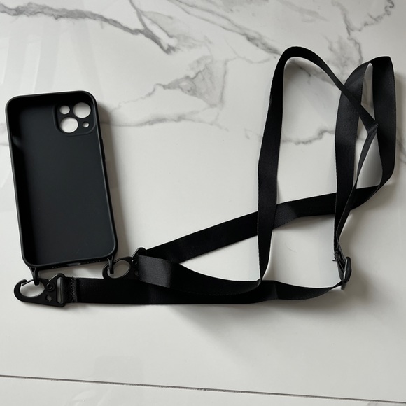 Colour is Black. iPhone 13 crossbody necklace strap landyard. Brand new - Picture 2 of 3